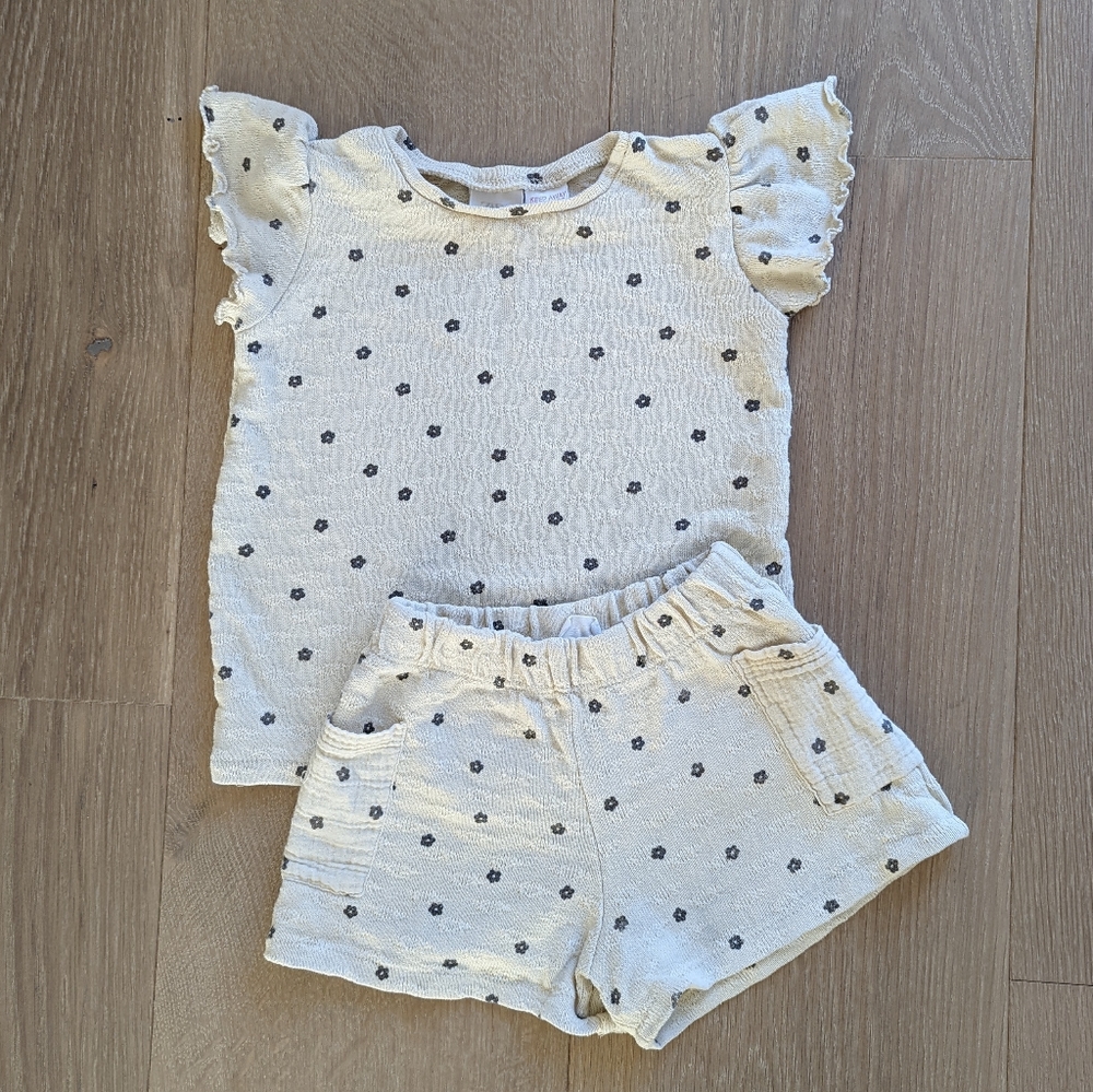 Zara Kids T-shirt Shorts Set, Size 2-3 Yrs